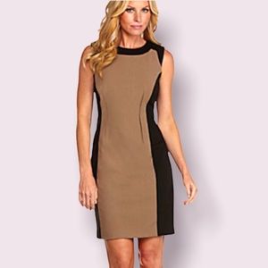 NWT Calvin Klein Colorblock Sheath Dress - Size 2